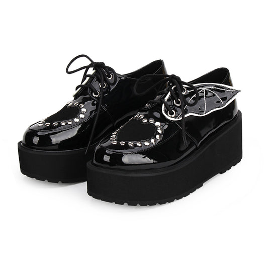 Platform women's shoes with platform wings
