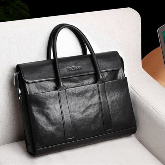 Leather Work Business Briefcase Man